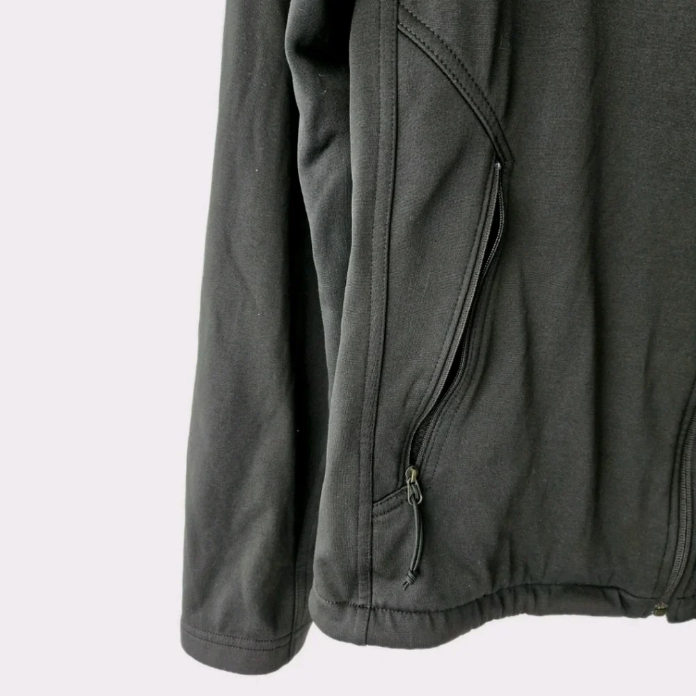 The North Face Men Medium Black Full Zipper Softshell Sleek Outdoor Streetwear